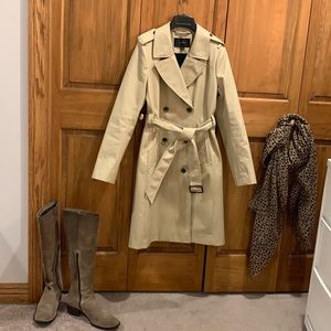 J. Crew Icon Trench Coat, khaki tan, 6, excellent condition